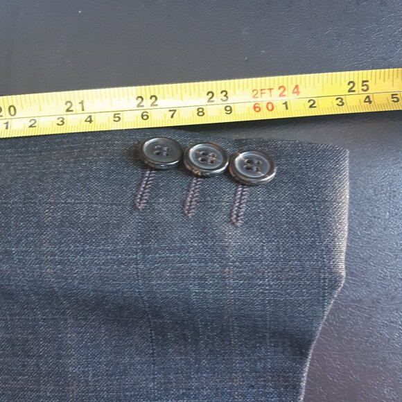 Corneliani Bespoke 40R Charcoal Men's Wool Sport Jacket Super 120s - Picture 13 of 16